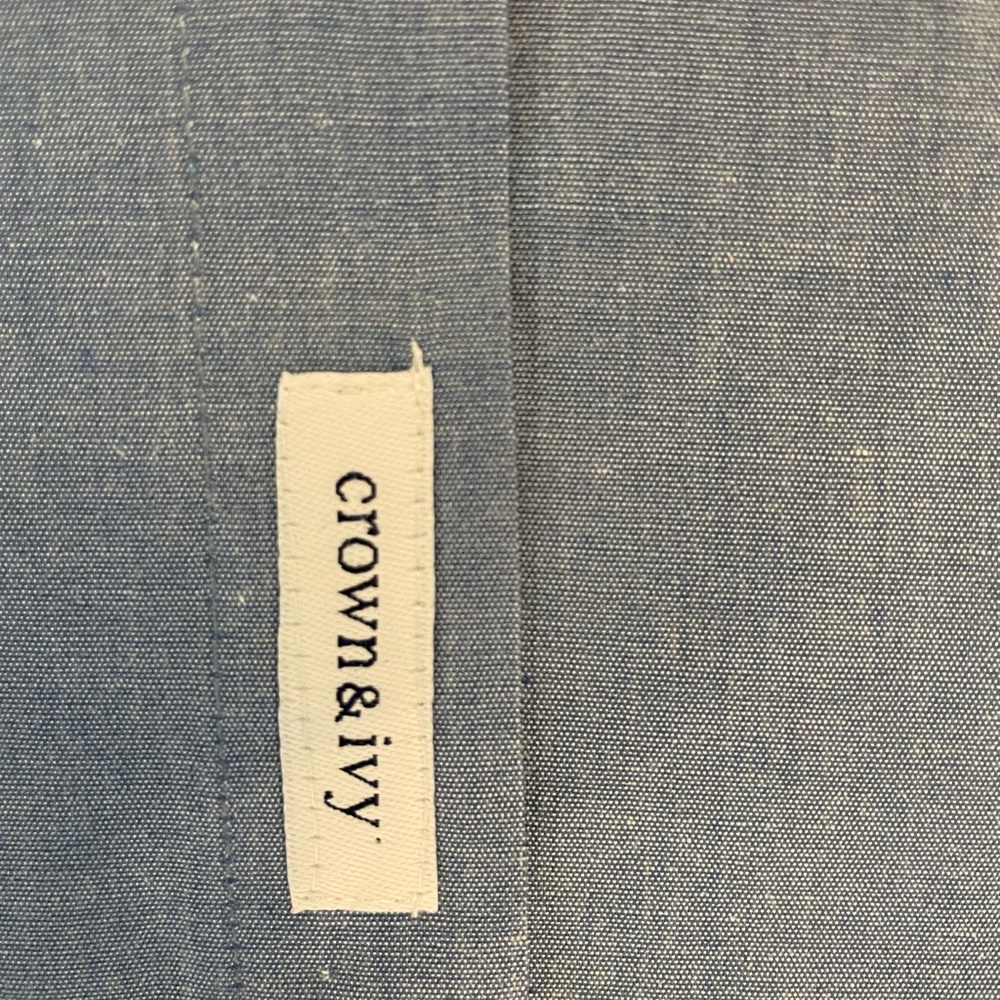 Crown & Ivy Blue Long Sleeve Button Down Shirt - Picture 5 of 5